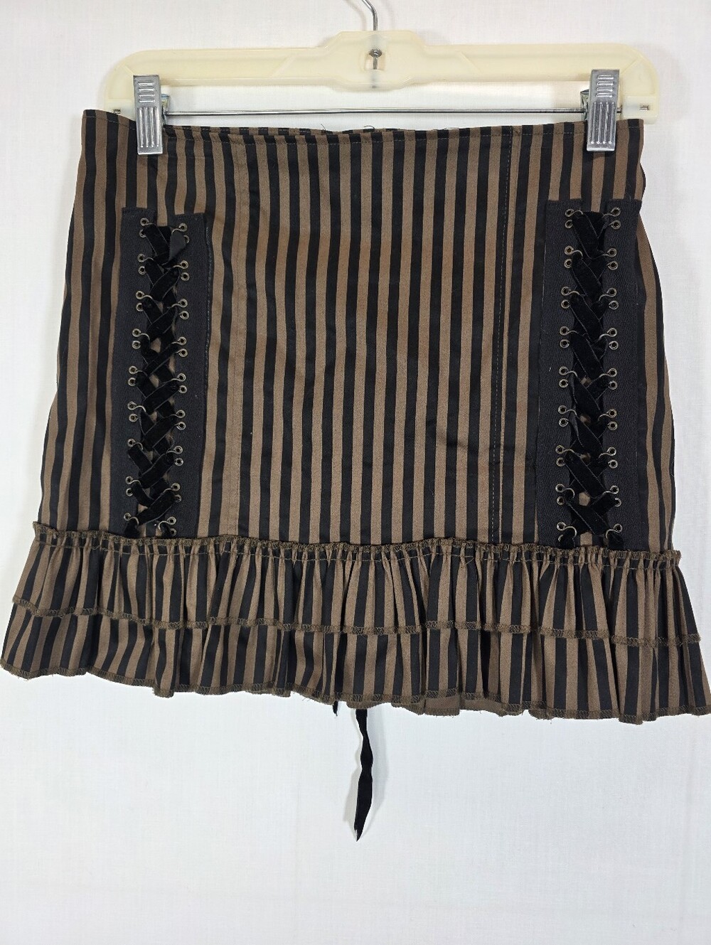 NWT Spin Doctor Steampunk Stripe Bustier Skirt Set S - Picture 12 of 16